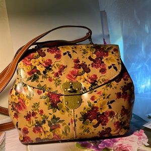 Patricia Nash “English Rose” Convertible Satchel Bag